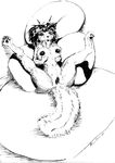  adrian_fields anthro black_and_white breasts female legs_up lying mammal monochrome nipples nude on_back porcupine presenting presenting_pussy pussy rodent sketch solo spread_legs spreading 