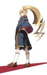  alternate_costume blonde_hair go_robots highres jacket long_hair monogatari_(series) nisemonogatari open_clothes open_jacket oshino_shinobu ponytail solo tongue 