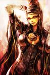  bayonetta bayonetta_(character) bodysuit breasts cleavage glasses large_breasts mole mole_under_mouth solo tsuya_iruka 