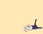  animated animated_gif artoria_pendragon_(all) blonde_hair bored fate/stay_night fate_(series) green_eyes lying pantyhose saber solo wallpaper 