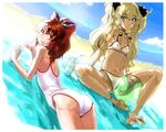  :d :o anklet ass bad_id bad_pixiv_id ball barefoot beach beach_towel beachball bikini blonde_hair blue_eyes blush bow braid brown_eyes brown_hair chikuwa_(tks) cloud day drink drinking_straw dutch_angle eyelashes feet flat_chest from_behind hair_bow hair_tubes hakurei_reimu head_tilt jewelry kirisame_marisa large_bow leaning_back long_hair looking_at_viewer looking_back lying multiple_girls navel ocean on_stomach one-piece_swimsuit open_mouth outdoors sitting sky smile spread_legs swimsuit touhou towel twin_braids twintails white_bikini white_swimsuit 