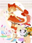  absurdres animal animal_ears artist_request bear bee boots bow bug cat cat_ears hello_kitty hello_kitty_to_issho! highres insect long_hair nekomura_iroha panda ribbon shorts solo very_long_hair vocaloid 