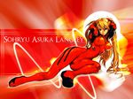  blue_eyes breasts kim_hyung_tae large_breasts long_hair lying narrow_waist neon_genesis_evangelion on_side orange_hair plugsuit solo souryuu_asuka_langley wallpaper wide_hips 