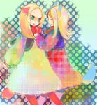  animal_ears bad_id bad_pixiv_id blonde_hair copyright_request multiple_girls smile tail tomoya_(artist) 