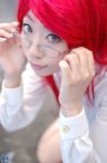  beach blouse cosplay glasses guge_maku_2ex miniskirt necktie photo red_hair redhead skirt tengen_toppa_gurren-lagann tengen_toppa_gurren_lagann tie yoko_littner yoko_ritona 