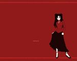  fate/stay_night fate_(series) long_legs non-web_source skirt solo toosaka_rin wallpaper 