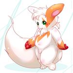  flaccid fur green_eyes male maverick nintendo penis pok&#233;mon solo video_games white_fur zangoose 