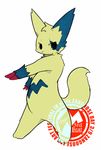  blue_eyes blue_markings english_text fur heihachi markings nintendo pok&#233;mon pok&eacute;mon shiny_pok&#233;mon shiny_pokemon solo text video_games yellow_fur zangoose zangoose_day 