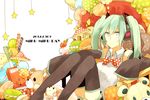  39 2012 bad_id bad_pixiv_id book boots bow bowtie character_name dated detached_sleeves doughnut food food_on_face green_eyes green_hair hatsune_miku long_hair macaron mikupa mushroom sitting skirt sleeves_past_wrists solo star stuffed_animal stuffed_toy sweets teddy_bear thigh_boots thighhighs twintails vocaloid waltz_(tram) 