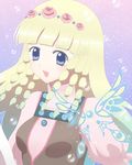  blonde_hair blue_eyes braid flower long_hair open_mouth shirley_fennes tales_of_(series) tales_of_legendia 