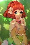  dress flower green_eyes jewelry red_hair rubia_natwick smile tales_of_(series) tales_of_the_tempest 