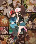  3boys 3girls akira_hou bad_id bad_pixiv_id baseball_cap bel_(pokemon) brown_hair cheren_(pokemon) denim denim_shorts english flower gen_5_pokemon glasses hat jacket jewelry looking_at_viewer makomo_(pokemon) minccino multiple_boys multiple_girls munna n_(pokemon) necklace oshawott poke_ball pokemon pokemon_(creature) pokemon_(game) pokemon_bw reshiram romaji shorts snivy speech_bubble star tepig touko_(pokemon) touya_(pokemon) vest victini wristband younger zekrom zorua 