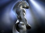  butt equine h8sart hair horse long_hair male mammal muscles nude solo 