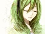  black_ribbon green_hair miku_hatsune tagme 