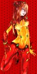  asuke_yuki bad_id bad_pixiv_id blue_eyes bodysuit hair_ornament highres lcl long_hair neon_genesis_evangelion orange_hair plugsuit rebuild_of_evangelion shikinami_asuka_langley solo souryuu_asuka_langley test_plugsuit wet 