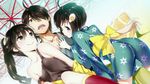  araragi_karen araragi_koyomi araragi_tsukihi bakemonogatari black_hair buriki japanese_clothes monogatari_(series) nisemonogatari yukata 