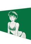  bra izumi_noa kidou_keisatsu_patlabor monochrome panties patlabor short_hair underwear 