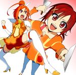  :d ahoge bad_id bad_pixiv_id bike_shorts boots cure_sunny eyelashes fighting_stance frills hair_ornament hairclip high_heels hino_akane_(smile_precure!) looking_at_viewer magical_girl mattari_yufi open_mouth orange_(color) orange_hair orange_shirt orange_skirt pants precure red_hair red_shorts shirt shoes short_hair shorts shorts_under_skirt skirt smile smile_precure! smock spatula thigh_boots thighhighs tiara upskirt wrist_cuffs 