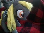  ambiguous_gender blonde_hair cutie_mark derpy derpy_hooves_(mlp) equine feral friendship_is_magic hair hooves horse mammal my_little_pony orange_eyes pegasus plushie solo wings 