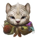  ball_of_yarn feather feline fur mammal silverfox5213 solo tiger toy white_fur white_tiger yarn 