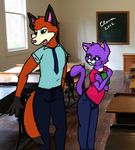  boobytrapzap canine cat classroom duo elena feline female fox male mammal student teacher vulpes 