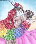  canine female fox male mayra_boyle natural_censoring rainbow scribbles tongue 