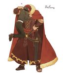 armor beard black_hair cape command_spell facial_hair fate/zero fate_(series) heart height_difference kiss lifting_person male_focus multiple_boys red_hair rider_(fate/zero) sheath sheathed sweatdrop sword waver_velvet weapon white_background yaoi yun_(neo) 