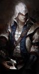  1boy artist_request assassin&#039;s_creed assassin&#039;s_creed_iii assassin's_creed assassin's_creed_iii coat connor_(assassin's_creed) connor_(ratohnhak&eacute;:ton) hood male solo tomahawk 