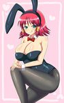  1girl animal_ears artist_request breasts bunny_girl bunnysuit character_request cleavage highres rari solo 