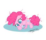  blue_eyes candy cute eating equine female feral food friendship_is_magic fur hair horse jawbreaker lying mammal my_little_pony on_side pink_fur pink_hair pinkie_pie_(mlp) plain_background pony signature solo white_background zicygomar 