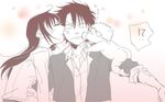  2boys baby baby_be&#039;el baby_be'el beelzebub_(manga) black_hair kiss kunieda_aoi long_hair multiple_boys oga_tatsumi 