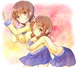  bad_id bad_pixiv_id brown_eyes brown_hair corpse_party hug multiple_girls nakashima_naomi one_eye_closed school_uniform shinohara_seiko yuui1994 