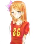  beelzebub_(manga) flower hanazawa_yuka long_hair orange_eyes orange_hair smile 