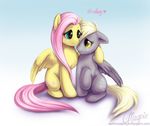  &hearts; &lt;3 blonde_hair crying cutie_mark derpy_hooves_(mlp) dialog duo english_text equine female feral fluttershy_(mlp) friendship_is_magic hair horse hug lauren_magpie magpie_(artist) mammal my_little_pony pegasus pink_hair pony text wings 