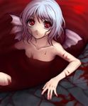  bath bath_of_blood blood blue_hair lowres nude red_eyes remilia_scarlet solo touhou wings yu_(lovepayon) 
