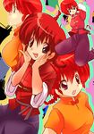  bad_id bad_pixiv_id braid chinese_clothes face genderswap genderswap_(mtf) long_hair multiple_views purple_eyes ranma-chan ranma_1/2 red_hair saotome_ranma single_braid taira_tsukune tangzhuang 