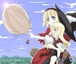  aircraft alice_margatroid blimp blonde_hair dirigible kirisame_marisa lowres multiple_girls sakuraba_yuuki touhou 