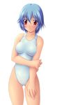  ayanami_rei blue_hair competition_swimsuit ishii_akira neon_genesis_evangelion one-piece_swimsuit solo swimsuit 
