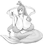  1boy 1girl breasts gigantic_breasts hybrid555 mermaid monkey_d_luffy monster_girl muronaga_chaashuu one_piece shirahoshi 