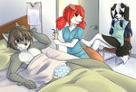  border_collie breasts canine darkduck64 dog eyes_closed female flux hair holly_(darkduck64) hospital hybrid ice_bag janice lying male mammal medical on_back patient spazzykoneko wolf wolphin 