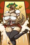  big_breasts blonde_hair braids breasts canine chest_tuft cleavage clothed clothing dog dress dress_lift female fur german german_shepherd hair hat huge_breasts jaeh legwear mammal panties skirt skirt_lift solo stockings thick_thighs thighs tongue tongue_out tuft underwear voluptuous wide_hips 