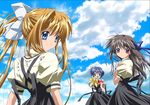  air kamio_misuzu key kirishima_kano ribbons sky tohno_minagi 