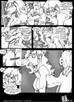  big_breasts black_and_white breasts comic dialog dialogue doggystyle english_text female from_behind jenny legend_of_jenny_and_renamon male monochrome nipples oral oral_sex penetration penis scalie sex text vaginal vaginal_penetration yawg 