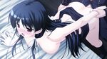  black_hair blush breasts censored game_cg ichinose_yua long_hair makita_maki nipples sex shinigami_no_testament wet 
