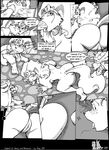  butt comic dialog dialogue disembodied_penis english_text female greyscale jenny legend_of_jenny_and_renamon male monochrome oral oral_sex penis pussy scalie sex straight text yawg 