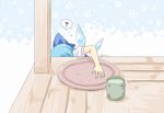  ? arm blue_hair bow cirno comic crumbs cup hair_bow sakimiya_(inschool) searching silent_comic solo spoken_question_mark tea touhou tray wings 