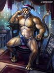  bulge cougar erection feline male muscles penis santa shawn_ye unprofessional_behaviour xmas 