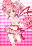  1girl amulet_heart blush brown_eyes choker heart hinamori_amu midriff navel open_mouth pink_hair shugo_chara! 