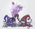  1girl animal_ears fairy hat inkinesss league_of_legends long_hair lulu_(league_of_legends) pix purple_hair purple_skin staff veigar wings 