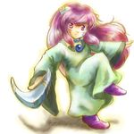  androgynous boomerang facepaint long_hair pink_eyes popoi seiken_densetsu seiken_densetsu_2 solo takironian tunic 